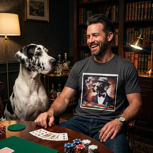 Great Dane gambling shirt T-Shirt Printify