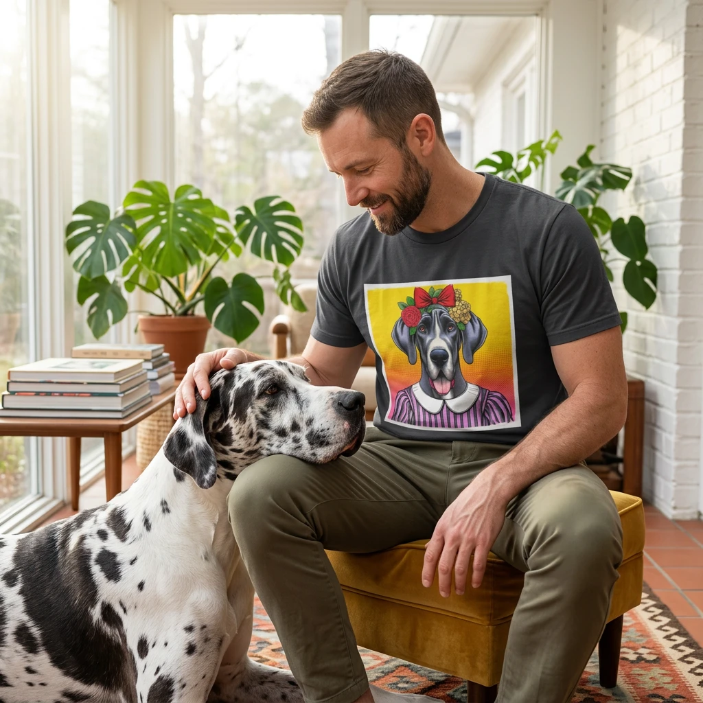 Great Dane pretty girl shirt T-Shirt Printify