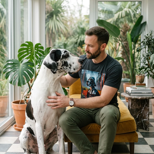 Great Dane dark superhero shirt T-Shirt Printify