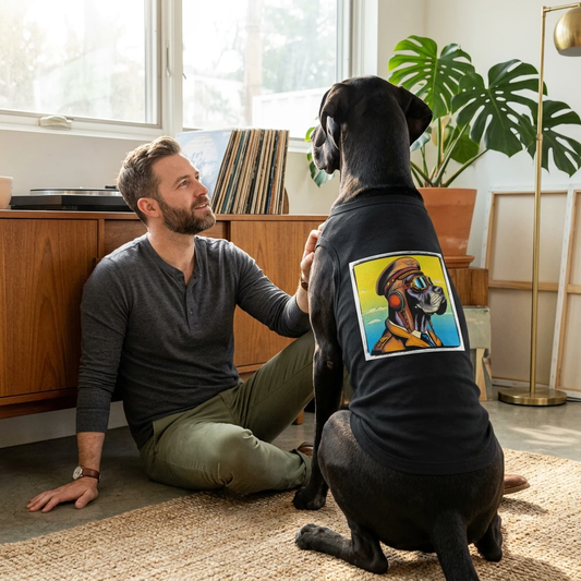Pet Tank Top Great Dane war pilot Pets Printify