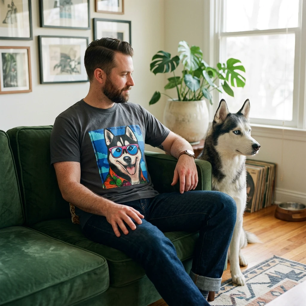 Husky beach babe shirt T-Shirt Printify