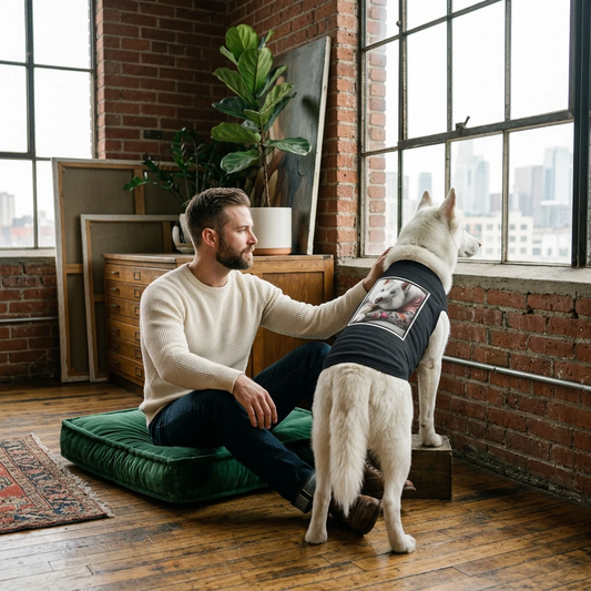 Pet Tank Top Husky tattooed beauty Pets Printify