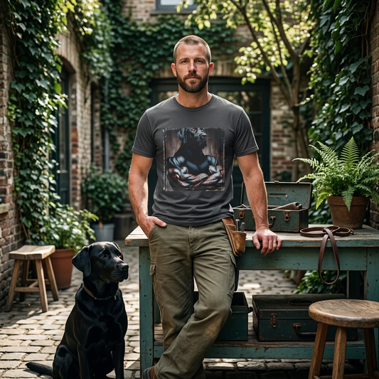 Labrador Retriever big muscles shirt T-Shirt Printify
