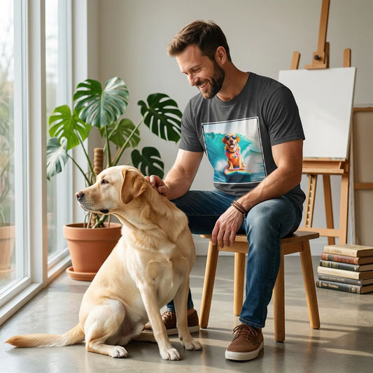 Labrador Retriever crashing waves shirt T-Shirt Printify