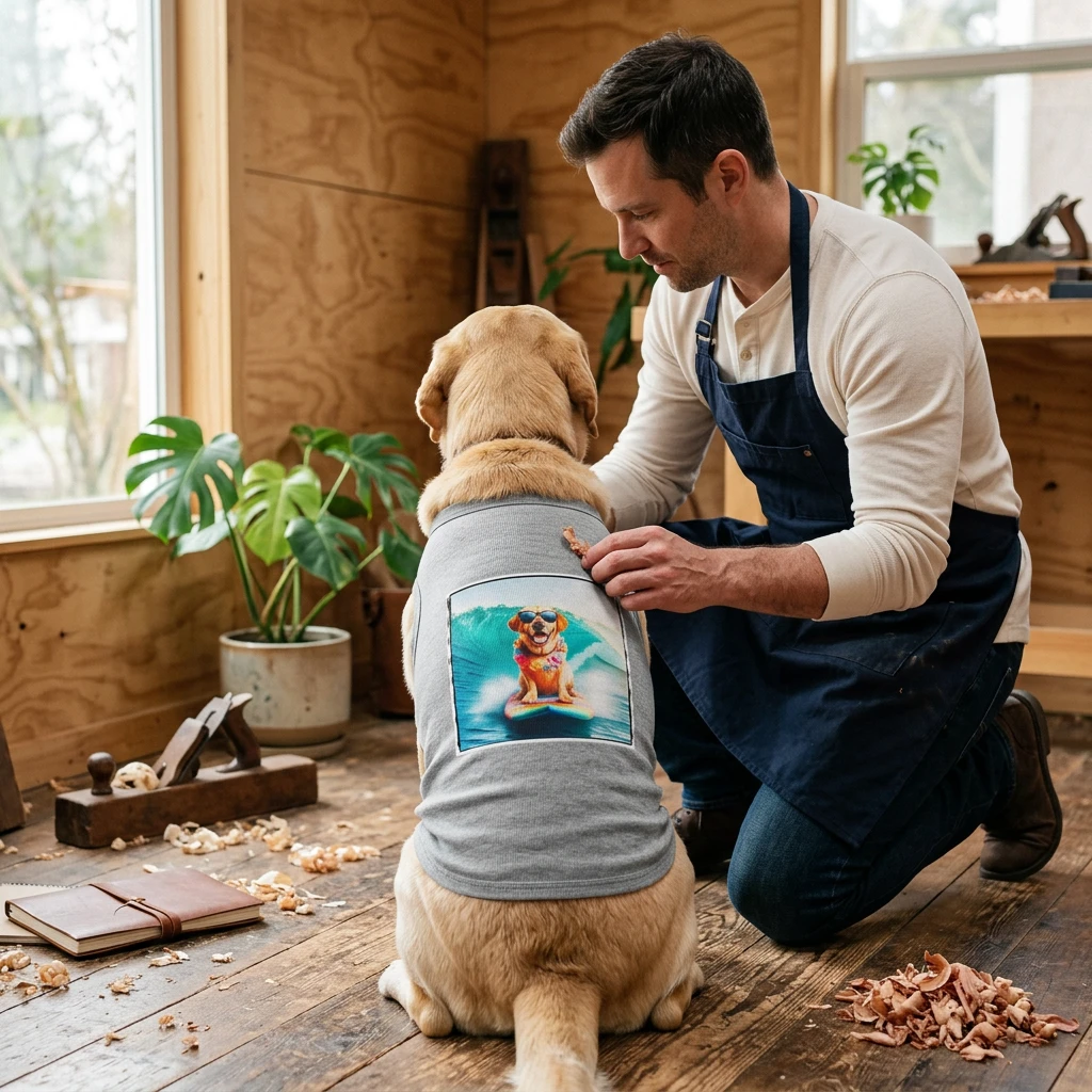 Labrador Retriever surfer t shirt Pets Printify