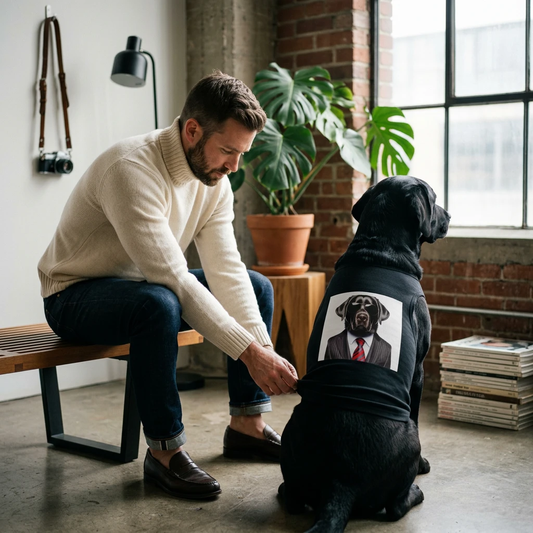 Labrador Retriever black suit shirt Pets Printify