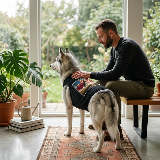 Pet Tank Top Husky American hero Pets Printify