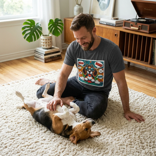 Wacky Beagle Cartoon Pop Art Dog Design Gift For Beagle Lovers And Dog Enthusiasts T-Shirt Printify