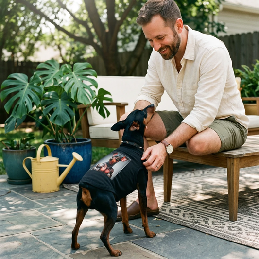 Min Pin Tank Tops tiny muscle msn Pets Printify