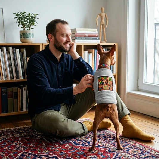 - Min Pin Tank Tops hippie and friends Pets Printify