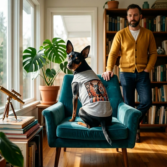 Min Pin Tank Tops hippie boy Pets Printify