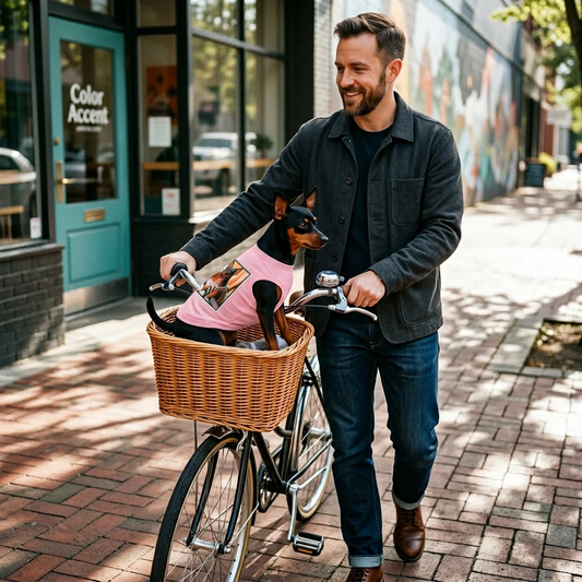 Min Pin Tank Tops bike ride Pets Printify