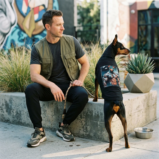 - Min Pin Tank Tops muscles personal trainer Pets Printify