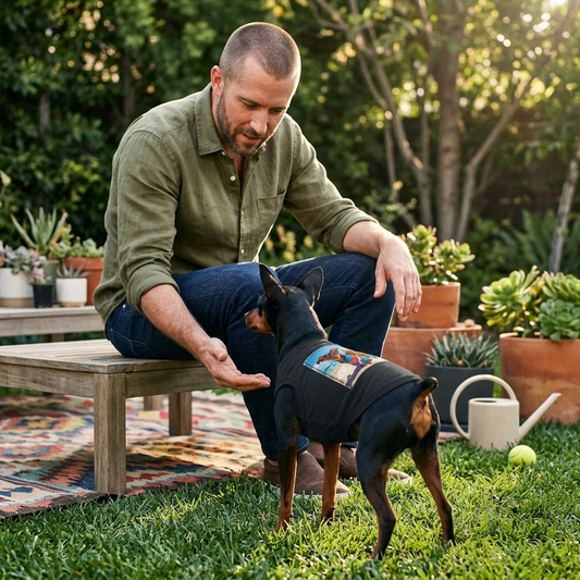 Min Pin Tank Tops beach cutie Pets Printify