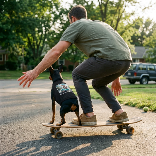 - Min Pin Tank Tops driving and smoking Pets Printify