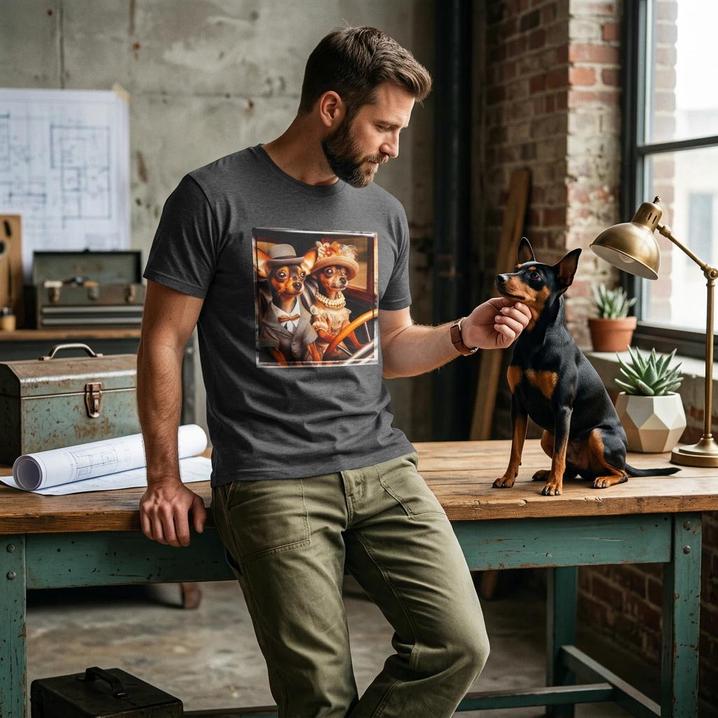 Wacky Min Pin T-Shirt small couple T-Shirt Printify
