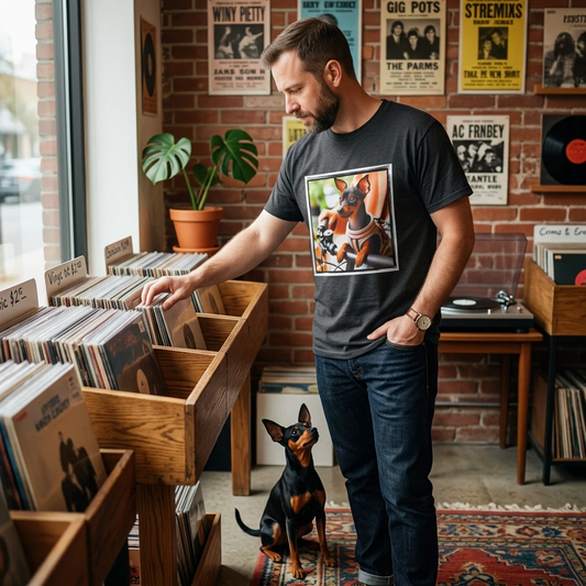 Min Pin T-Shirt bike day T-Shirt Printify