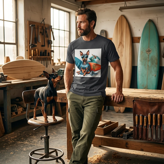 Min Pin T-Shirt surfing boy T-Shirt Printify