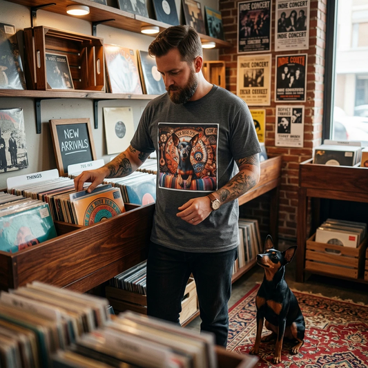 Min Pin T-Shirt hippie boy T-Shirt Printify