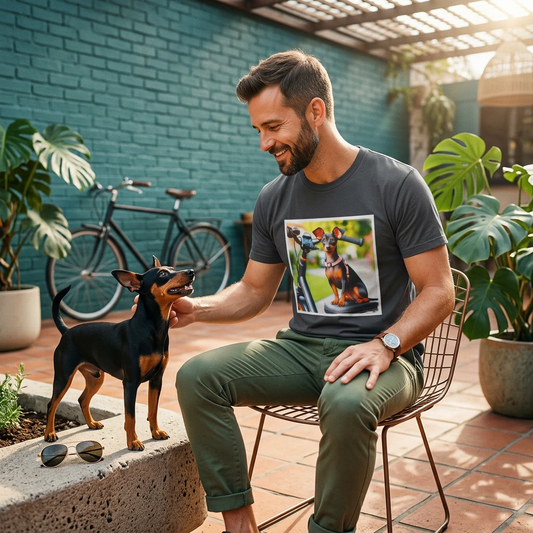 Min Pin T-Shirt bike riding T-Shirt Printify