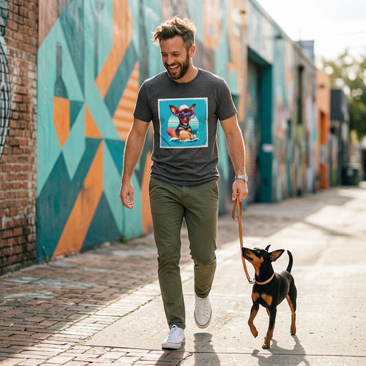 Min Pin T-Shirt small surfer T-Shirt Printify