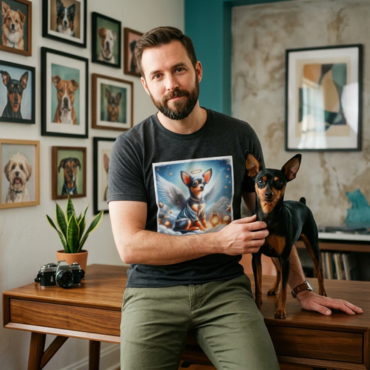 Min Pin T-Shirt pretty Angel T-Shirt Printify