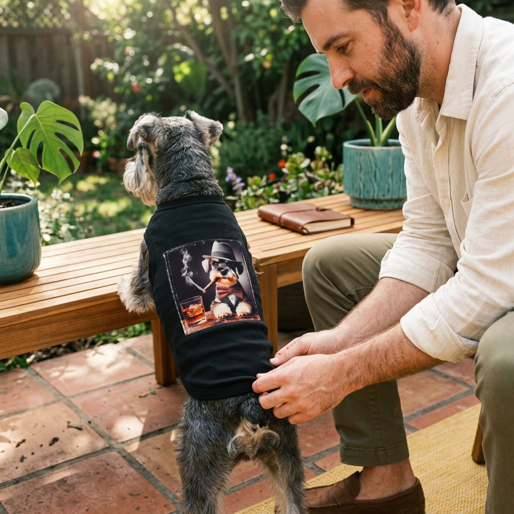 Miniature Schnauzer day drinking shirt 👔 Pets Printify
