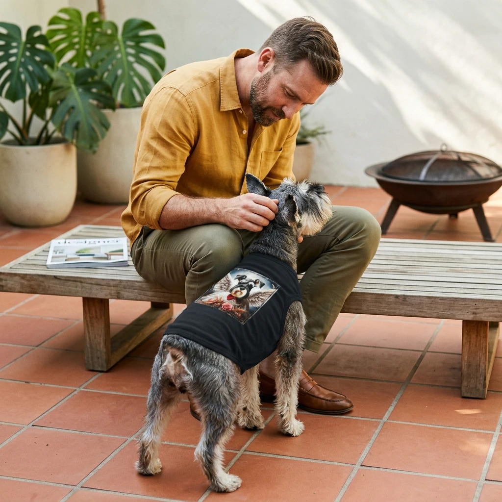 Miniature Schnauzer clouds and Heaven shirt Pets Printify