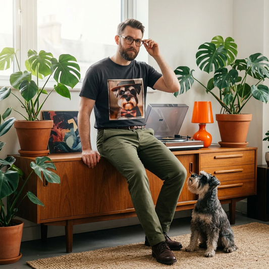 Miniature Schnauzer top hat shirt T-Shirt Printify