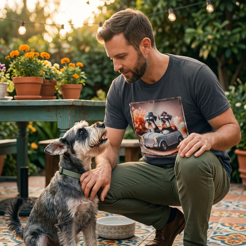 Miniature Schnauzer just married shirt T-Shirt Printify