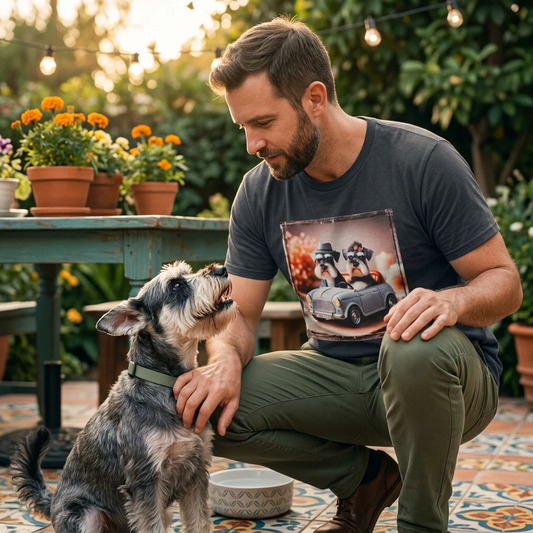 Miniature Schnauzer just married shirt T-Shirt Printify