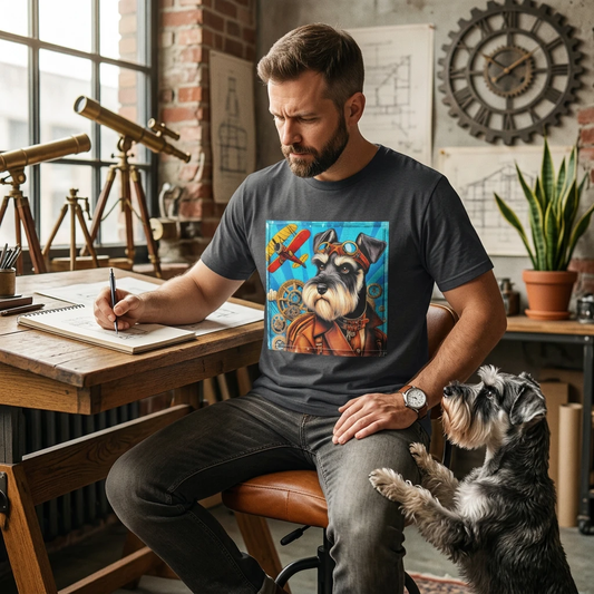 Miniature Schnauzer steam punk T-Shirt Printify