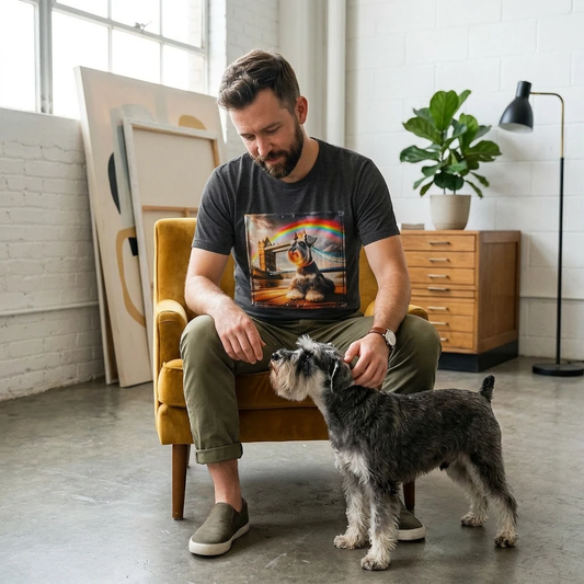 Miniature Schnauzer colorful rainbow shirt T-Shirt Printify
