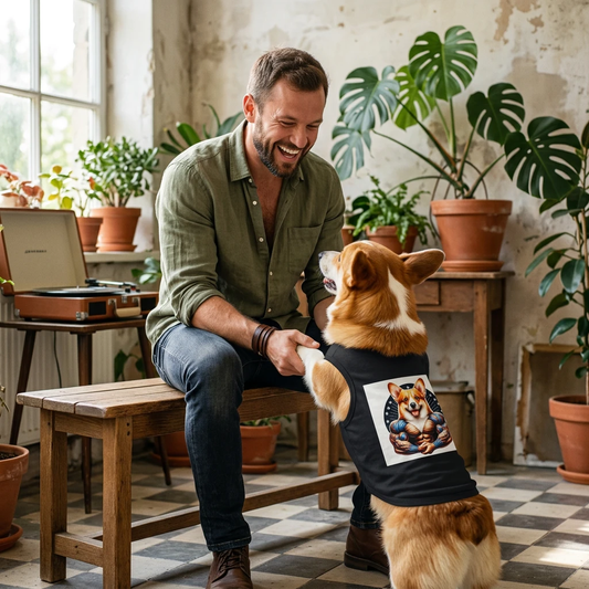 Pembroke Welsh Corgi muscles shirt Pets Printify
