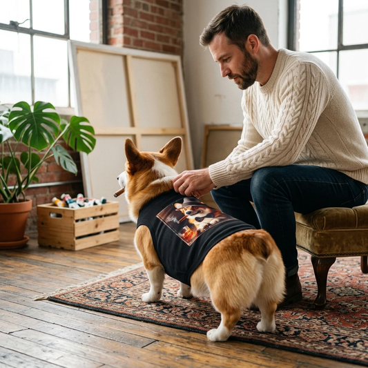Pembroke Welsh Corgi smoking cigars Pets Printify