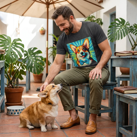 Pembroke Welsh Corgi pretty bow tie T-Shirt Printify