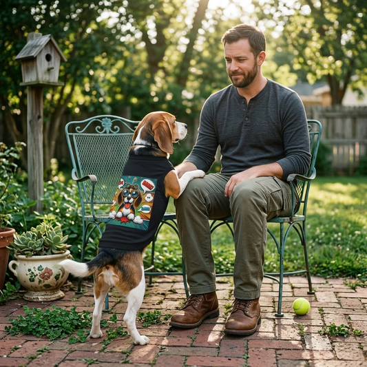 Wacky Beagle Cartoon Steampunk Tank Top For Dogs And Beagle Lovers Fun Pet Shirt Pets Printify