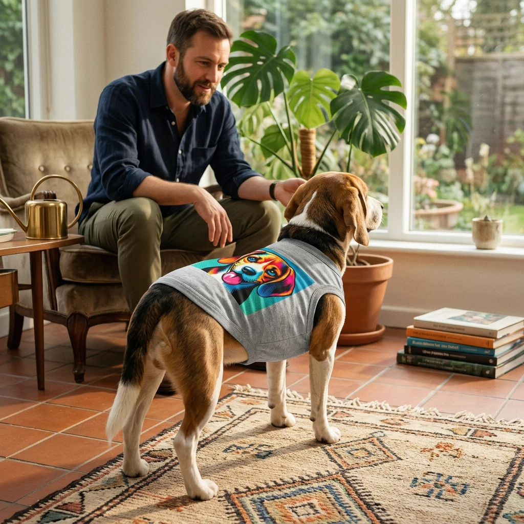 Beagle Pet Tank Top Colorful Dog Shirt For Beagle Lovers Energetic Loyal Companion Tee Pets Printify