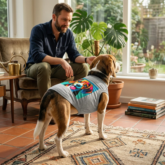 Beagle Pet Tank Top Colorful Dog Shirt For Beagle Lovers Energetic Loyal Companion Tee Pets Printify