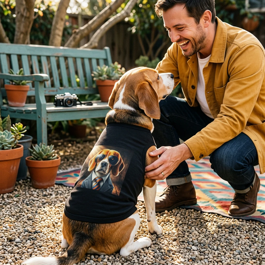 Beagle Tank Top For Dogs In Suit And Shades Pet Shirt For Loyal Beagle Lovers Gift Idea Pets Printify