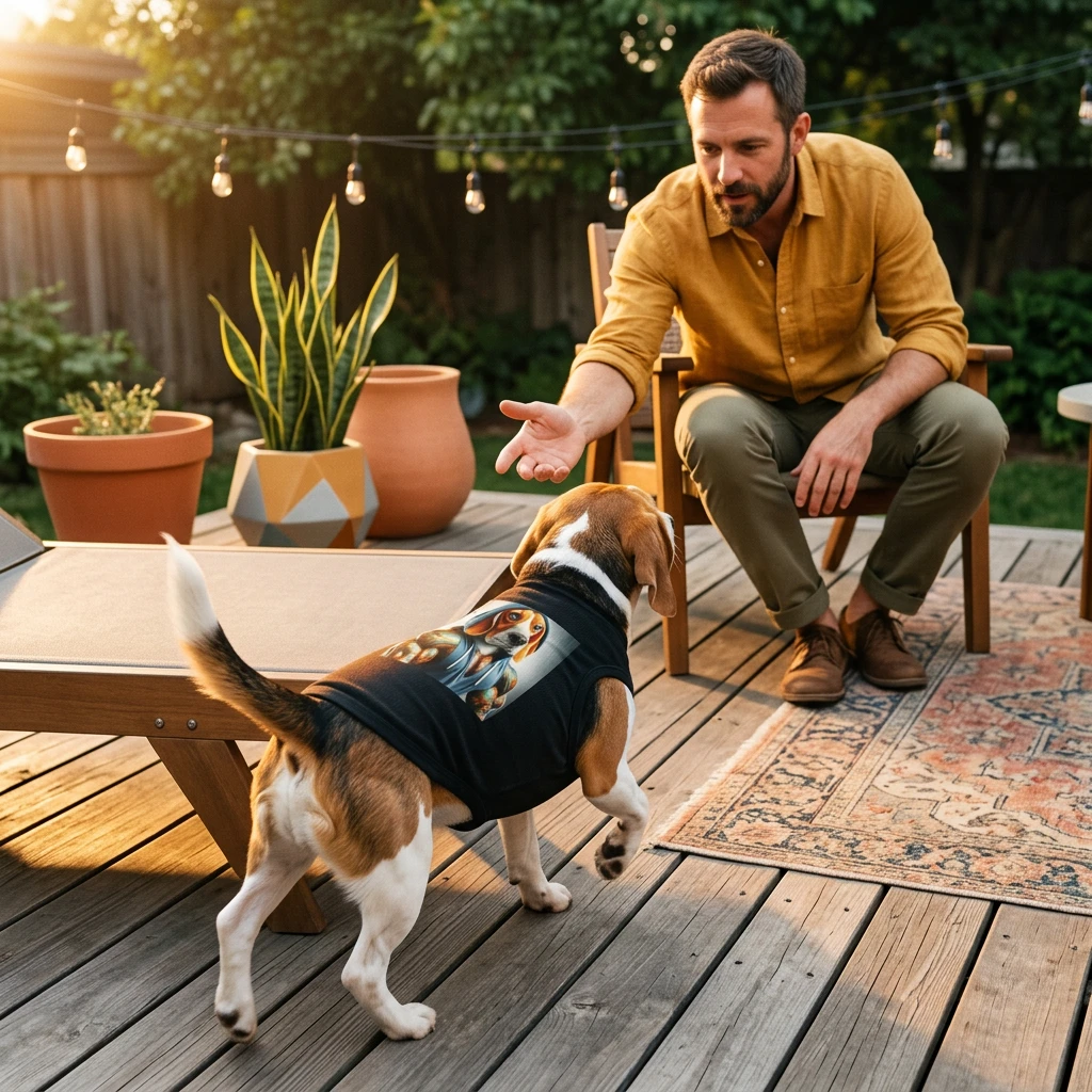 Beagle Muscle Dog Tank Top Hoodie Pet Apparel for Beagle Lovers Cute Energetic Beagle Outfit Pets Printify
