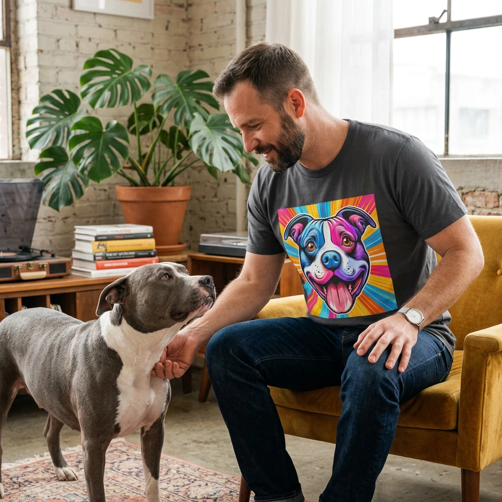Pit Bull fun colors shirt T-Shirt Printify