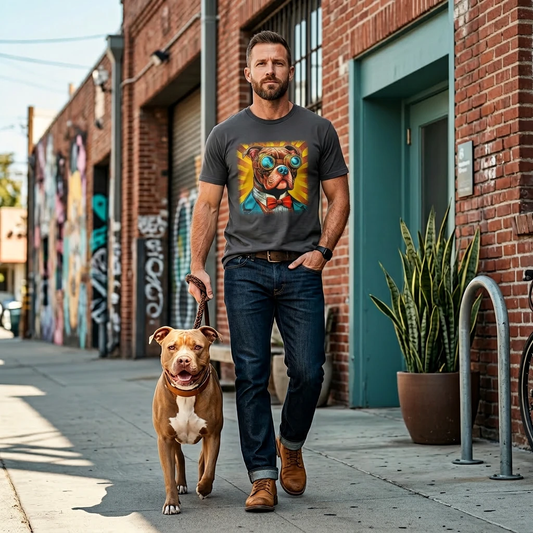 Pit Bull steam punk shirt T-Shirt Printify