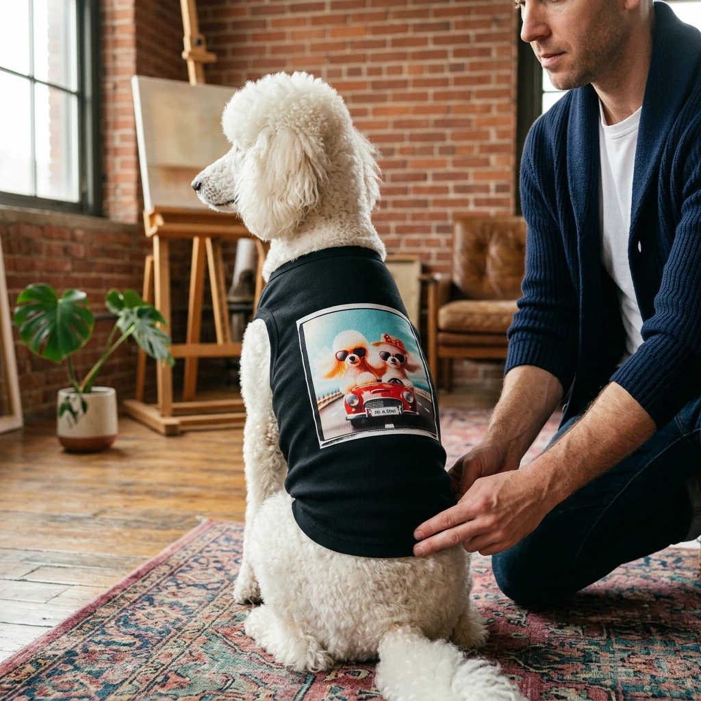 Wacky Pet Tank Top Poodle fluffy friends Pets Printify