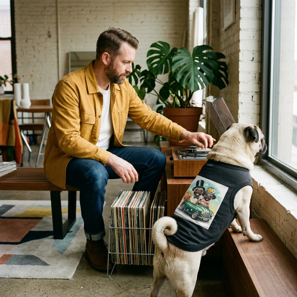 Wacky Pet Tank Top Pug couple Pets Printify