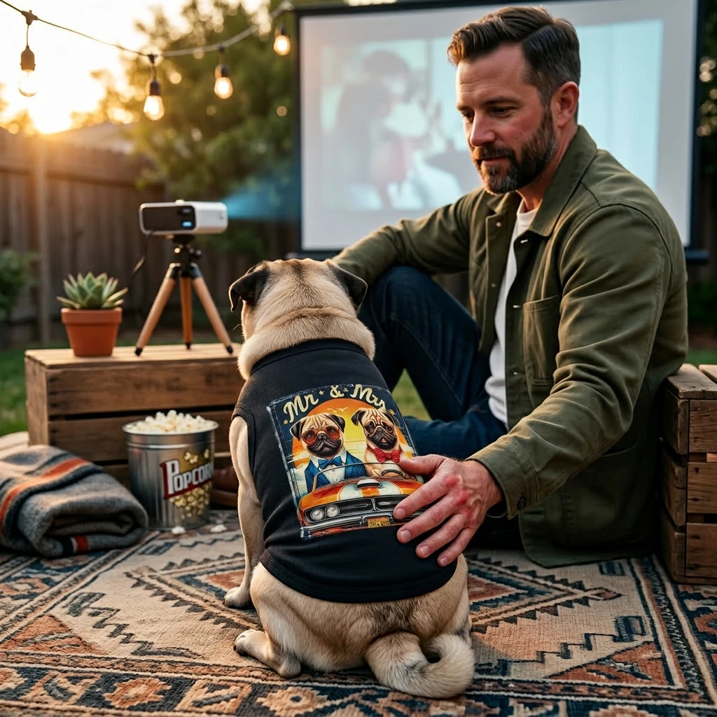 Wacky Pet Tank Top Pug just married Pets Printify