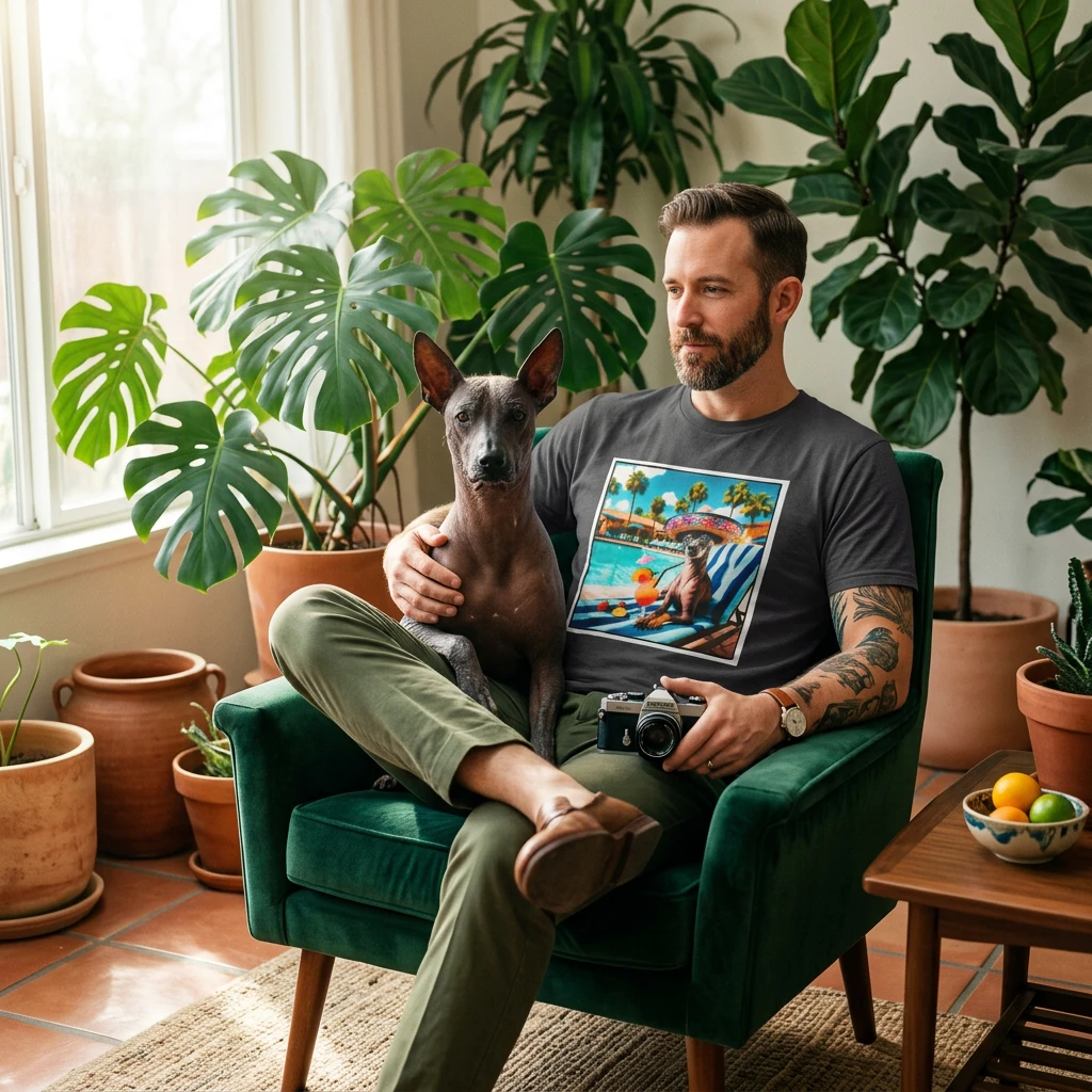 Mexican Hairless Dog fun in the sun T-Shirt Printify