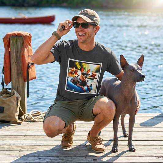 Mexican Hairless Dog lake day T-Shirt Printify