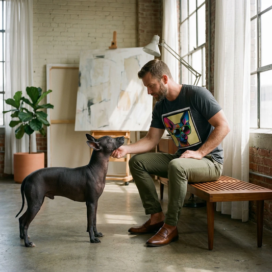 Mexican Hairless Dog pretty colors T-Shirt Printify