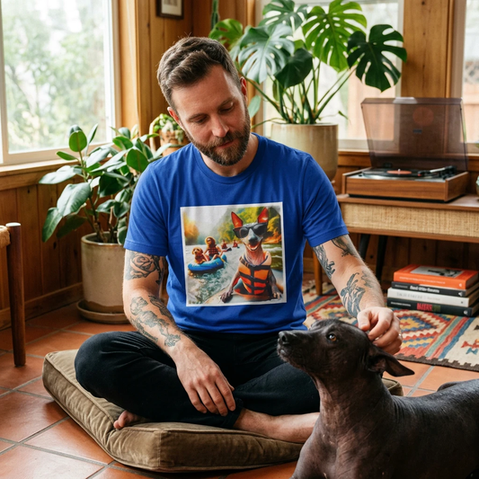 Mexican Hairless Dog Frirnds swimming T-Shirt Printify